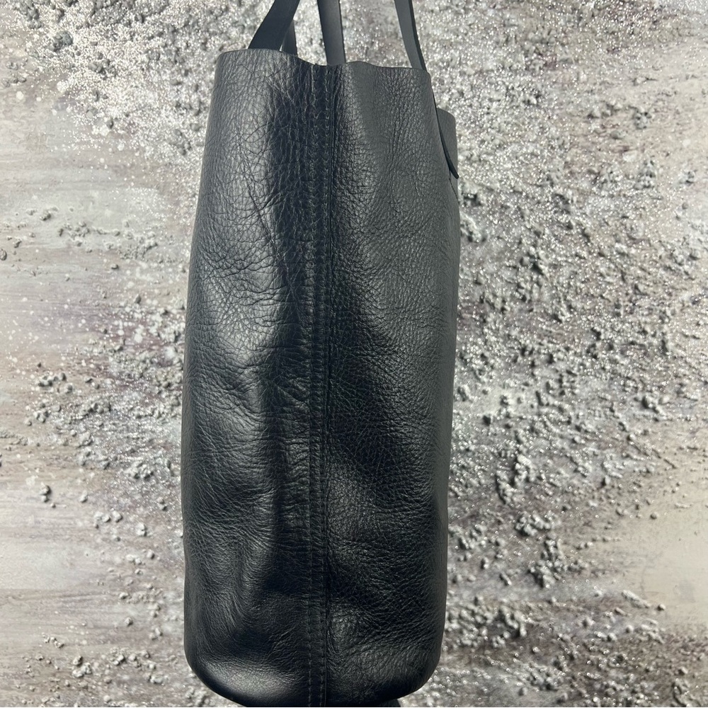 547 Madewell Black Leather Structured Tote Bag - Picture 5 of 10